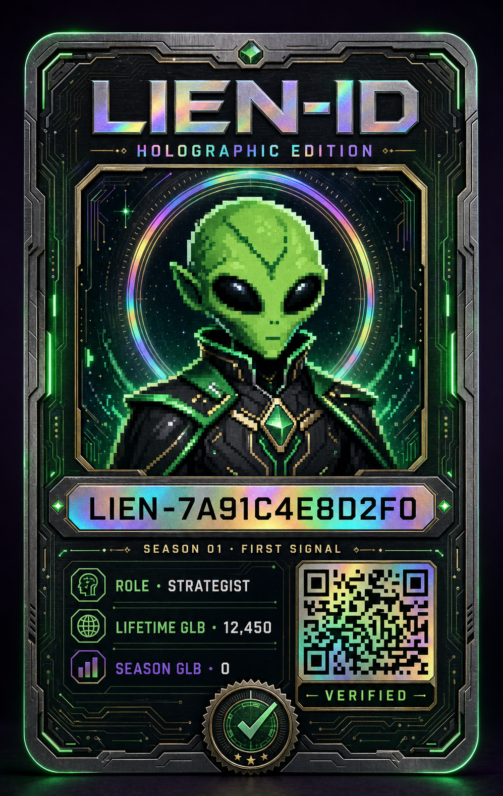 Example Holographic LIEN ID layout